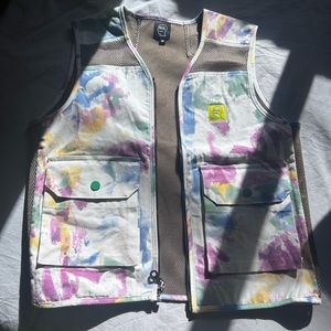 Medium Brain Dead DYED CANVAS SPACER MESH TACTICAL VEST - new never worn